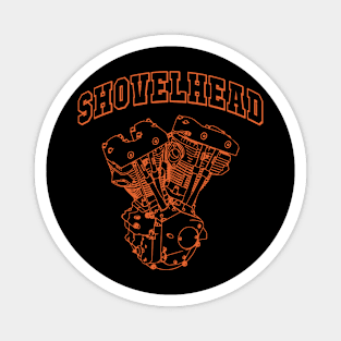 SHOVELHEAD Orange Engine Magnet